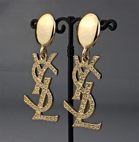 ysl earrings replica ebay|yves saint laurent gold earrings.